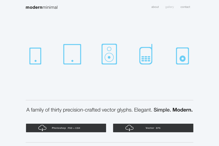 Modern Minimal Glyphs